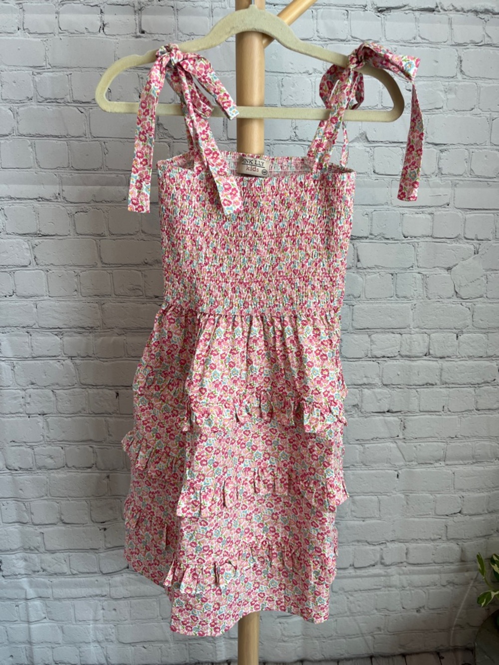 Pink Lily Summer Smocked Sundress